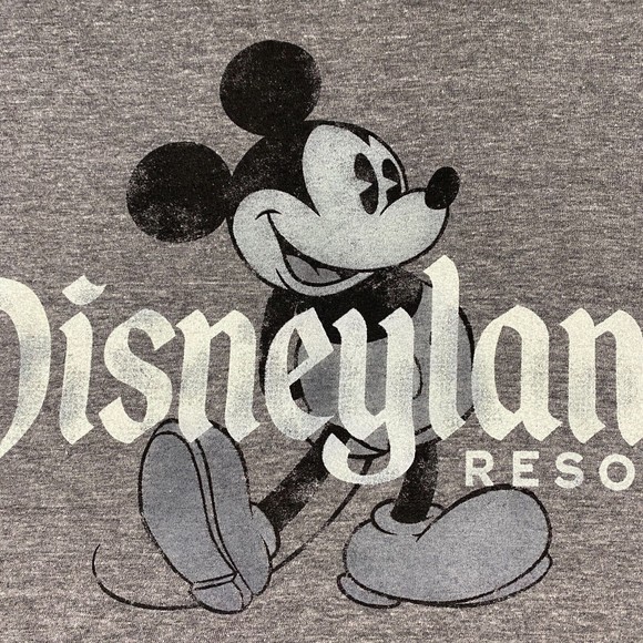 Disneyland Resort Mickey Mouse T Shirt Adult Medium Gray Classic Vintage Retro - Picture 7 of 14